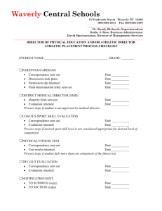 Athletic Placement Process Forms