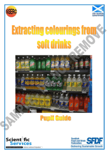 Teachers resource: Extracting colourings from soft drinks