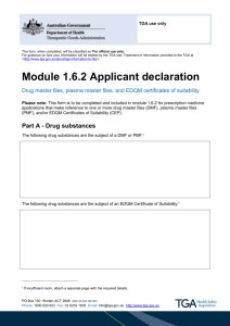 Module 1.6.2 Applicant declaration