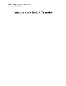 Infrastructure Bank AFF 2.0 – SDI 2012