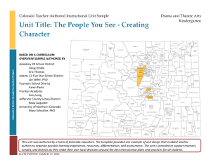 The People You See - Creating Character