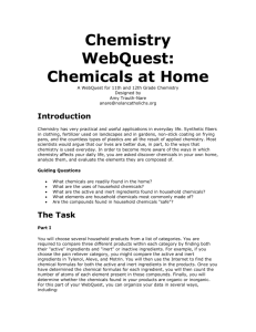 Webquest "Chemistry in the Home" worddoc
