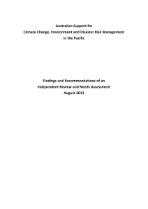 Climate Change, Environment and Disaster Risk Management