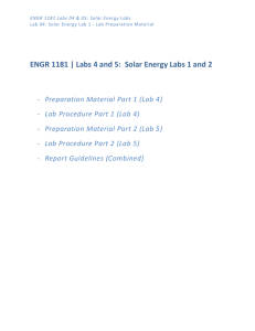 Final Questions for Solar Energy Lab 1