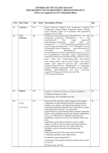 tender specification for equipment, tender ciit epc 02 (2015