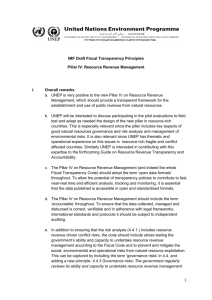 IMF Draft Fiscal Transparency Principles Pillar IV. Resource