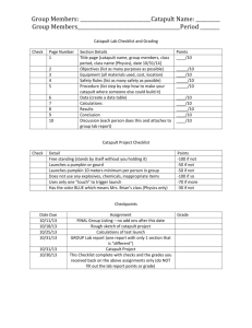 Catapult Lab Checklist and Grading