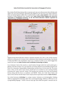 Indus World School awarded for Innovation in Pedagogical Practices