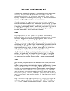 Pollen and Mold Summary 2010