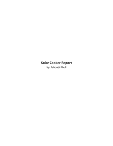 Solar Cooker Report - tran-snc2de