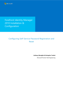 Configuring Self-Service Password Registration and