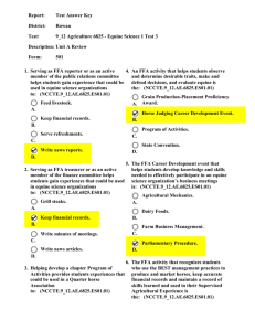 Report: Test Answer Key District: Rowan Test: 9_12 Agriculture