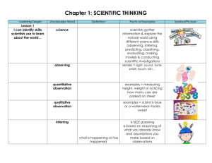chapter 1 vocab learning targets for students
