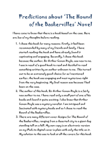 Predictions about the Hound of the Baskervilles Novel