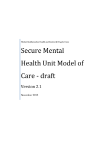 Secure Mental Health Unit Model of Care