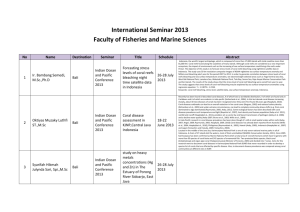 International Seminar 2013 Faculty of Fisheries and Marine Sciences