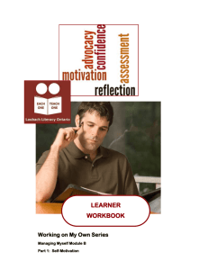 SM Module B Part 1 Self-Motivation Learner Workbook