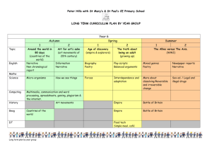 Year six planner - Peter Hills with St Mary`s & St Paul`s