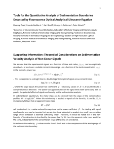 Tools for the Quantitative Analysis of Sedimentation