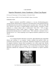 Superior Mesenteric Artery Syndrome- A Rare Case Report