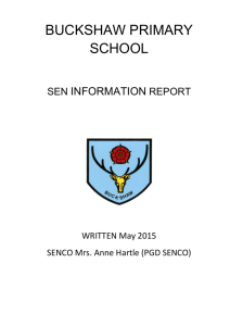 BUCKSHAW PRIMARY SCHOOL SEN report