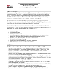 Minnesota Regional Centers of Excellence Position Requirements