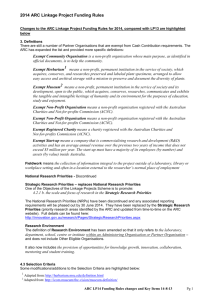 Changes to the ARC Linkage Project Funding Rules for 2014