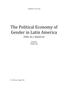 The Political Economy of Gender in Latin America