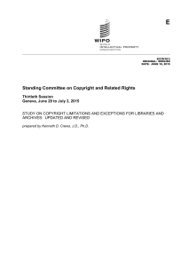 Study on Copyright Limitations and Exceptions for Libraries