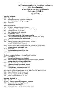 Tentative 2015 Conference agenda - National Academy of Kinesiology
