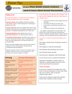 tip sheet teens and sexual harassment