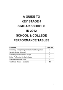 KS4 Similar Schools Technical Note