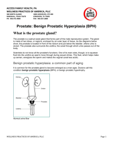 What are the symptoms of benign prostatic hyperplasia?