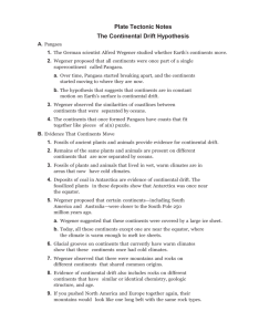 Plate Tectonic Notes