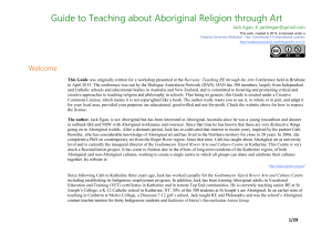 Guide to Teaching about Aboriginal Religion through Art by Jack