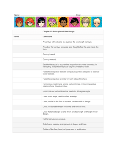 Name: : Chapter 12: Principles of Hair Design Terms Definitions A
