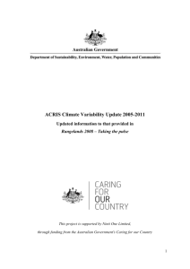 ACRIS Climate Variability Update 2005-2011