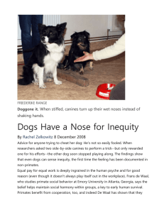 Dogs Have a Nose for Inequity