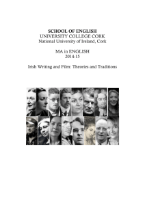 Irish Writing and Film - University College Cork