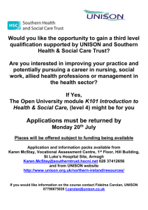 Southern Trust K101 Introduction to Health & Social Care