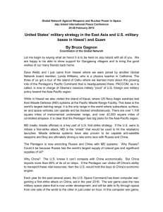 United States` military strategy in the East Asia and U.S. military