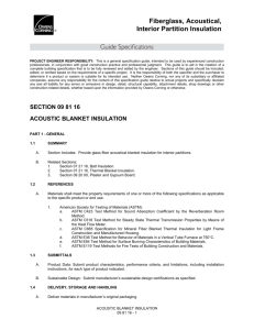 section 09 81 16 acoustic blanket insulation
