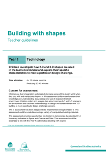 Year 1 Technology assessment teacher guidelines | Building with