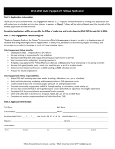 the CEF application. - Office of Leadership & Service