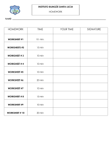 INSTITUTO BILINGÜE SANTA LUCIA HOMEWORK NAME