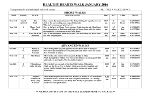 Healthy Hearts Walks Schedule May 2010