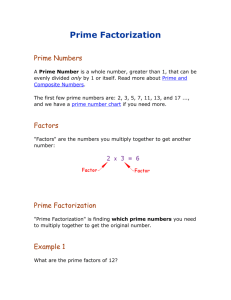 Prime Factorization Guide