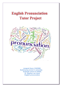 Pronunciation Tutor Project_Jungsok Kwon