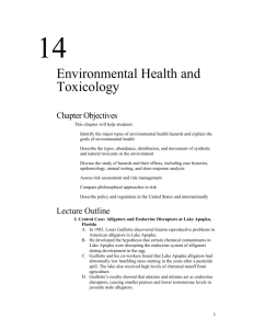 Chapter 14 - Environmental Health and Toxicology Outline