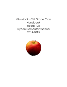 Miss Mock`s Classroom Handbook